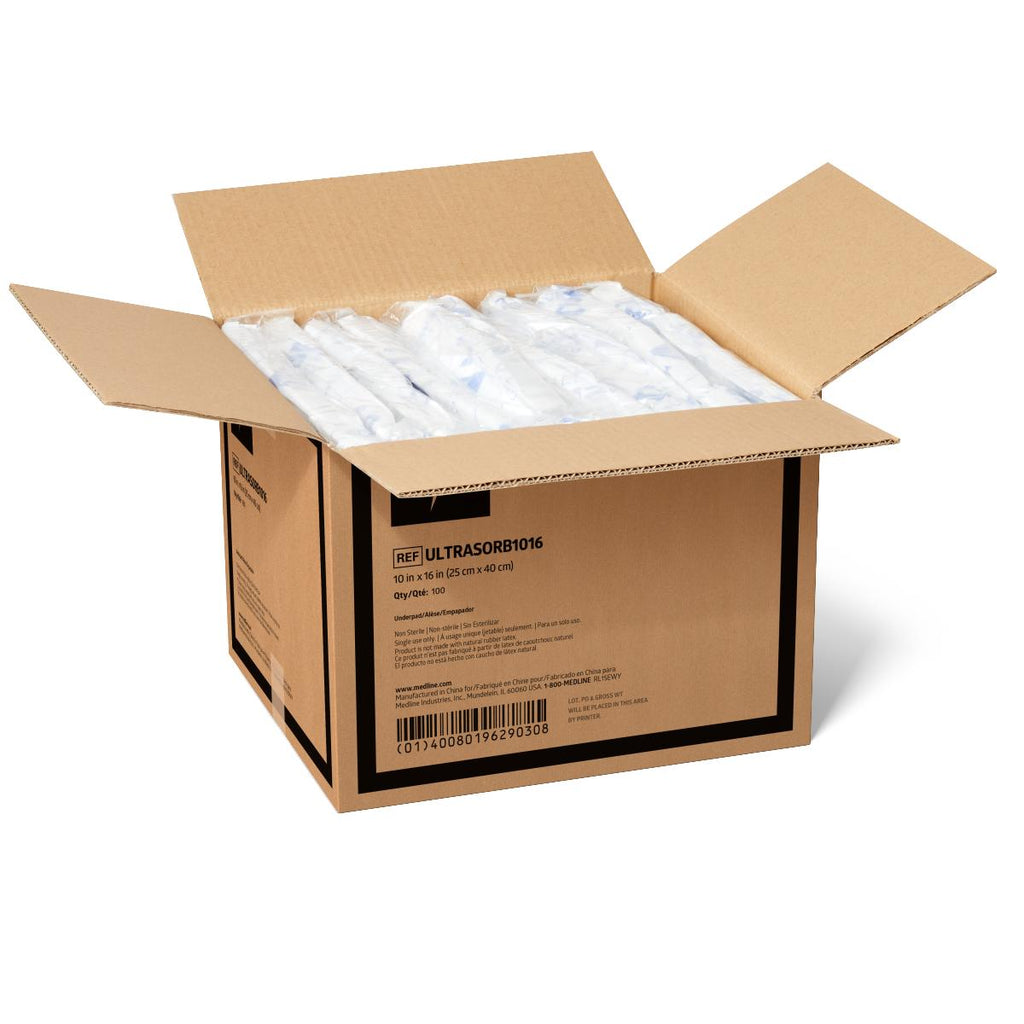 Ultrasorbs Premium Underpads, 10" x 16" (case of 100)
