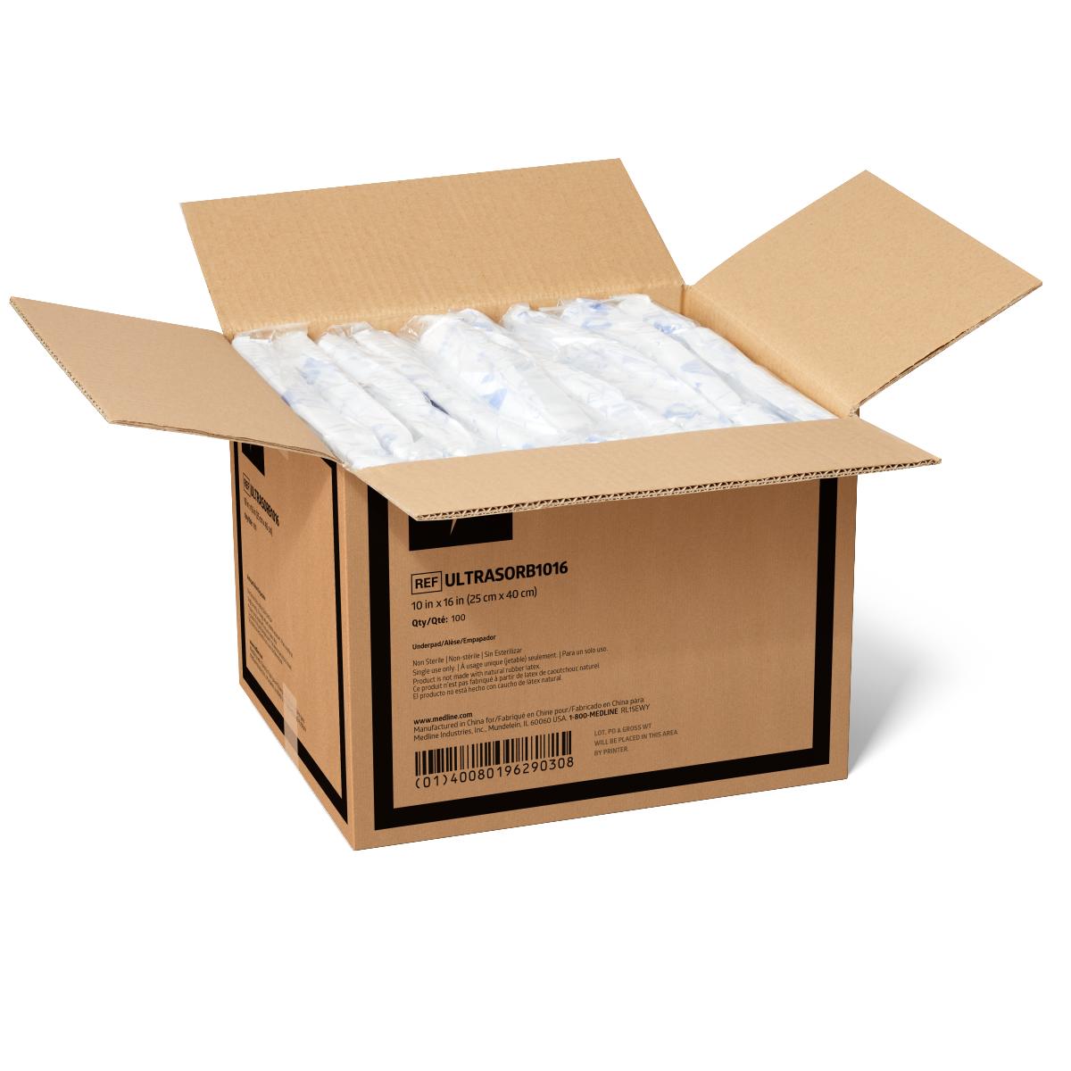 Ultrasorbs Premium Underpads, 10" x 16" (case of 100)