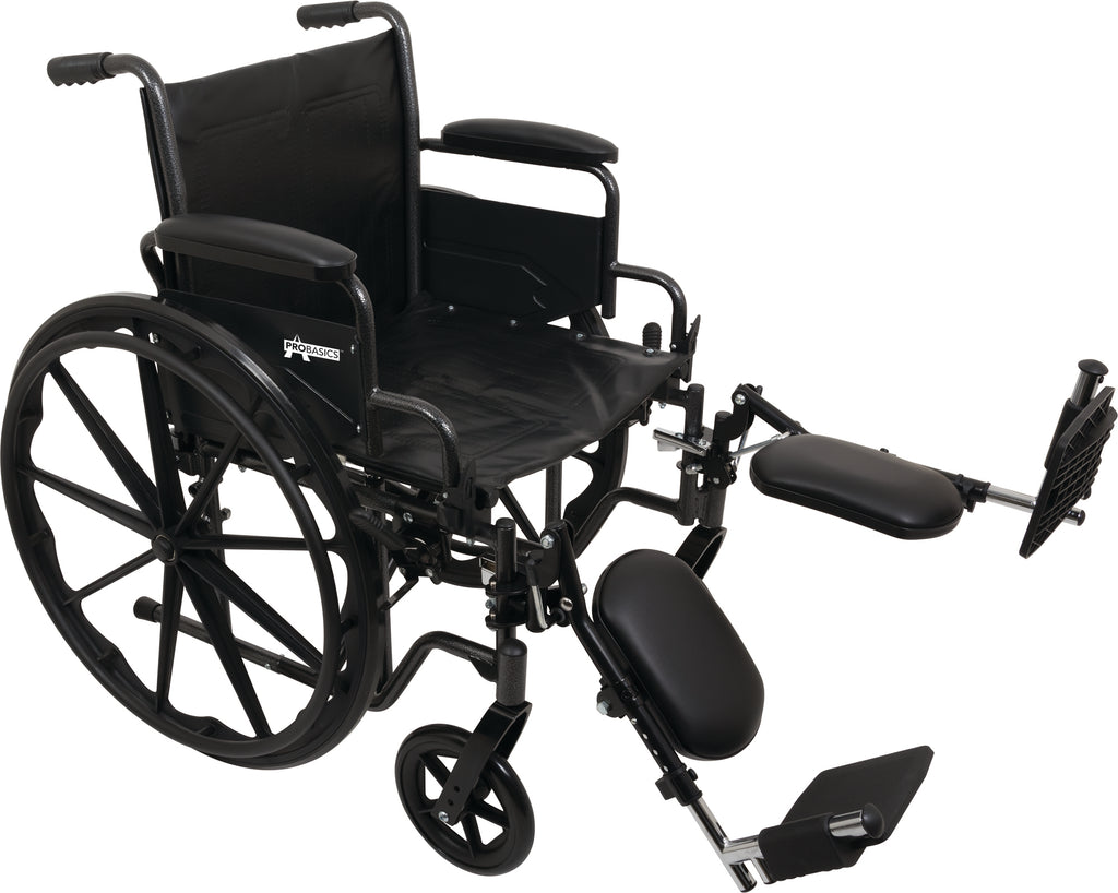 ProBasics K2 Wheelchair with 20" x 16" Seat and Elevating Legrests