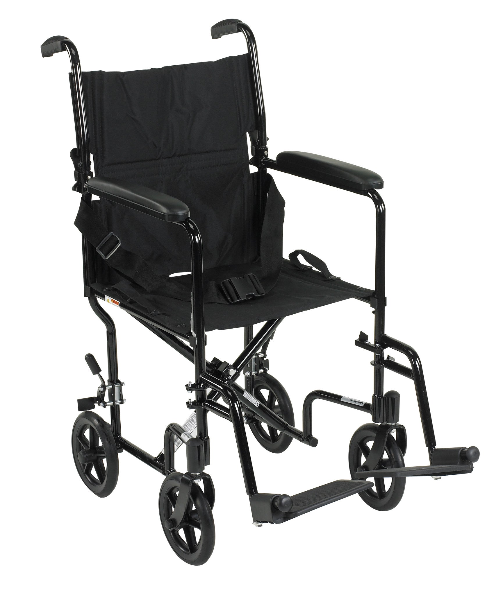 Lightweight Transport Wheelchair, 17" Seat, Black