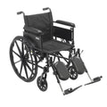 Cruiser X4 Lightweight Dual Axle Wheelchair with Adjustable Detachable Arms, Full Arms, Elevating Leg Rests, 16" Seat